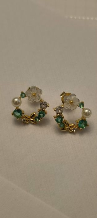 Conjunto em prata colar e brincos
