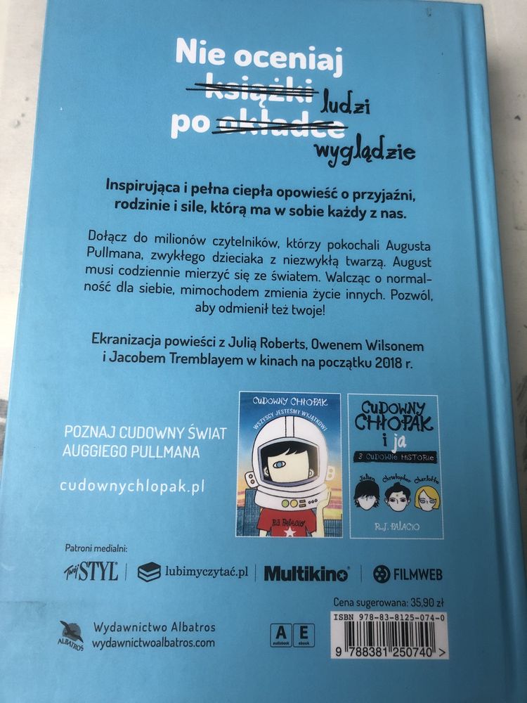 Książka Cudowny Chłopak R.J Palacio