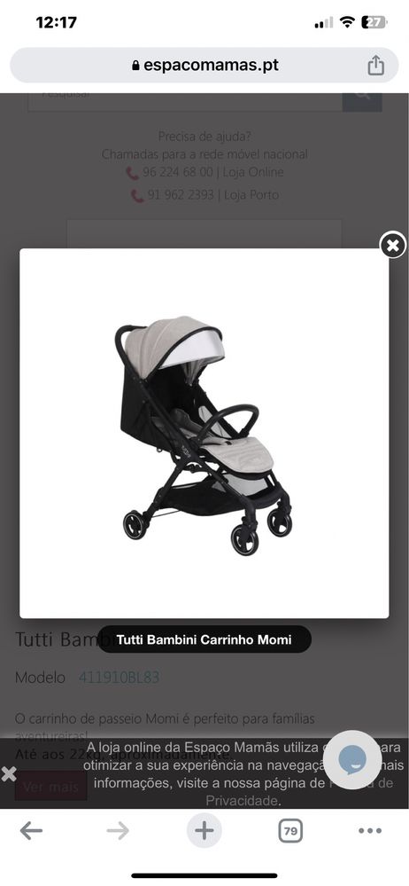 Carrinho de passeio Momi da Tutti Bambini