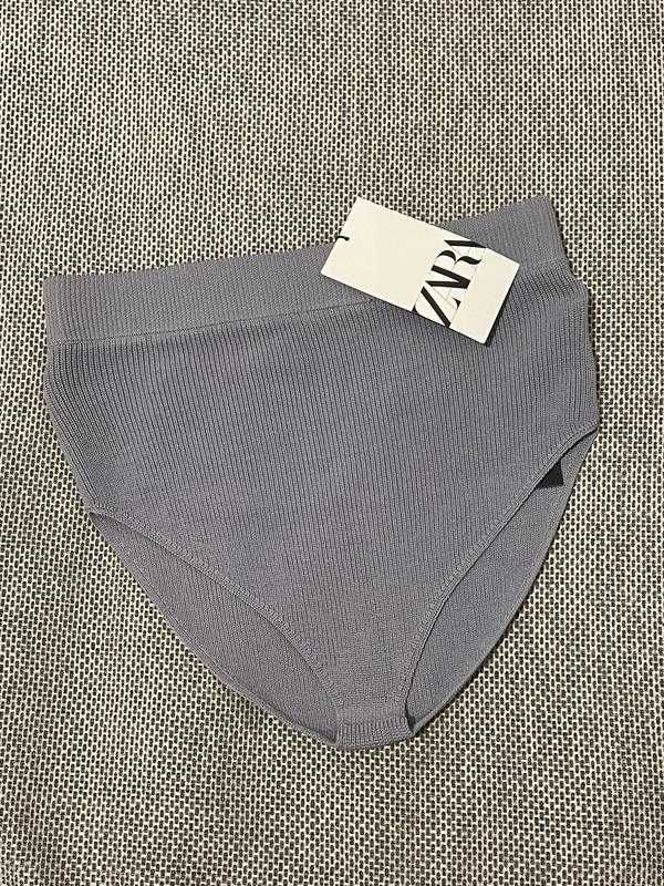 Высокие женские трусики вязаные слипы ZARA