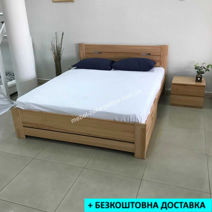 Кровать двуспальная 90,120,140,160,180х200. Деревяне ліжко массив бука