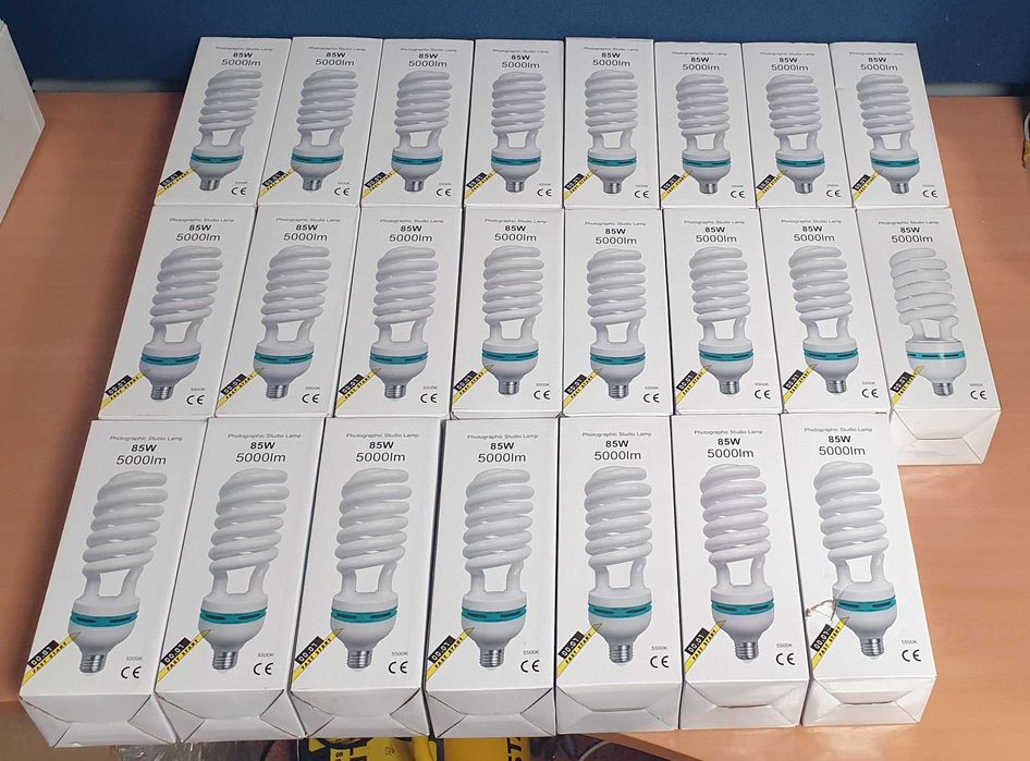 Żarówka fotograficzna, studyjna, 85W, 5000lm, 5500K - 23 sztuki