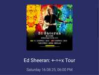 Bilery Ed Sheeran - płyta 2x 449zł platność przy wejsciu na koncert