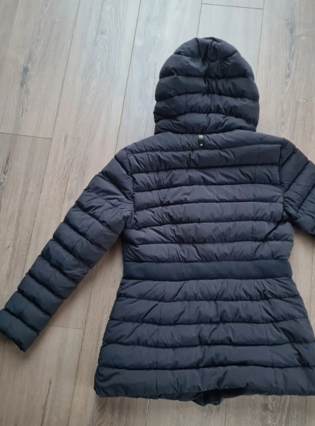 Mackage puchowy płaszczyk kurtka granatowa L kaczy puch woolrich