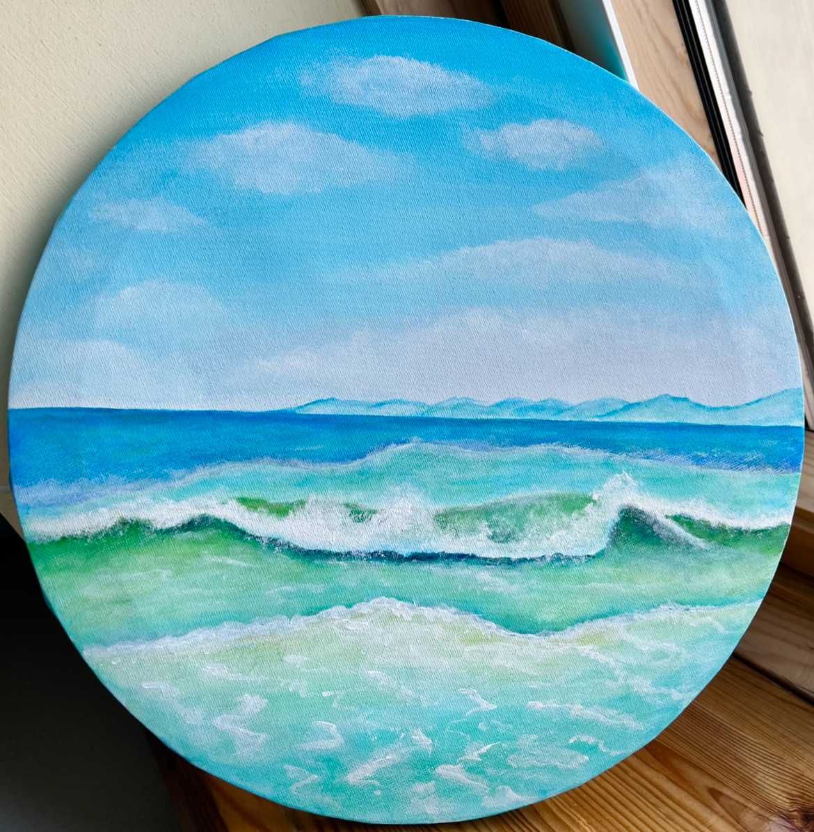 Obraz na płótnie. Morze. Akryl. 30x30cm