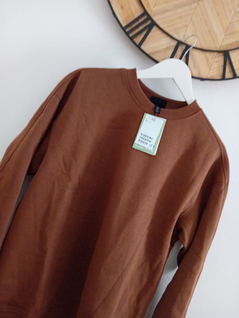 Nowa .eska ocieplana bluza brązowa thermolite h&m S