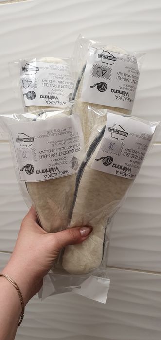4x wkładki do butów owcza wełna filc wełniane