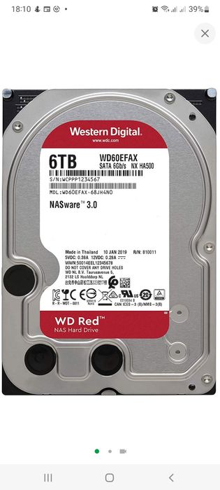 Жорсткий диск, накопичувач, вінчестер внутрішній WD 6тб з гарантією