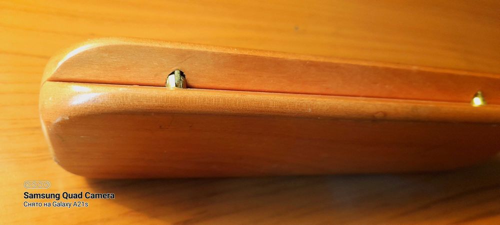 Набор из двух ручек (перьевая и шариковая)в пенале (карельская берёза)