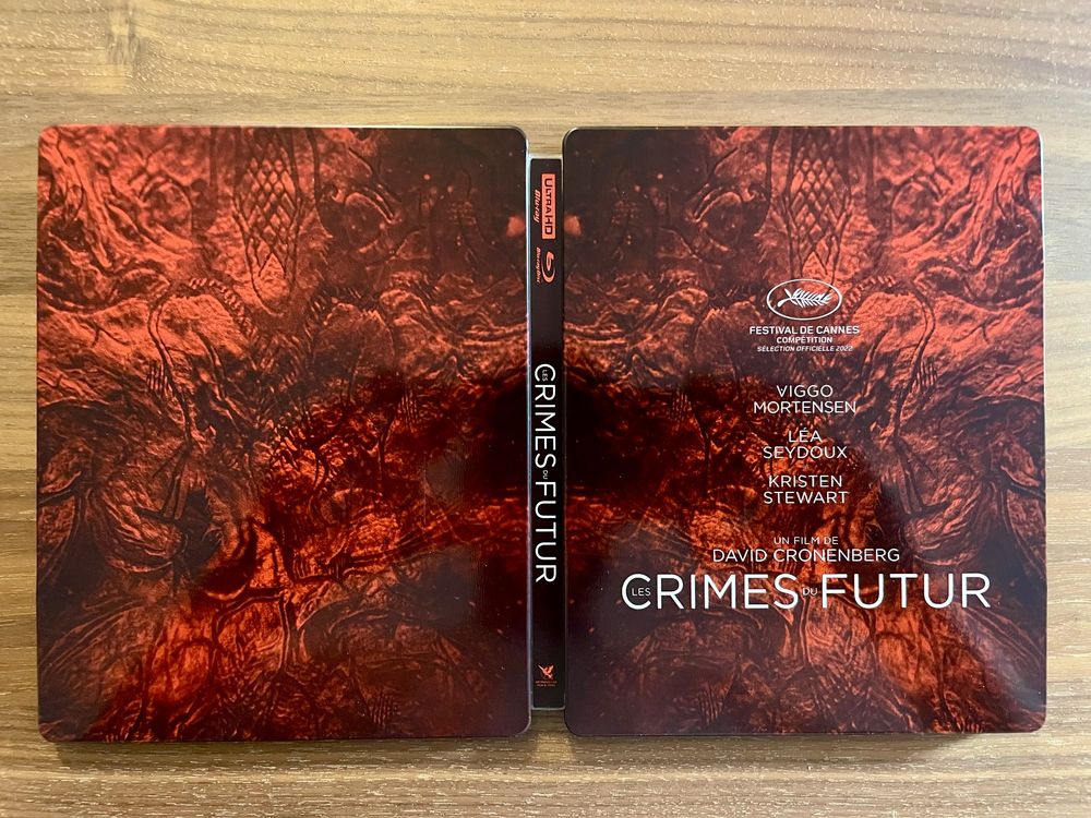 Steelbook bluray 4K Crimes of the Future (español y francés)