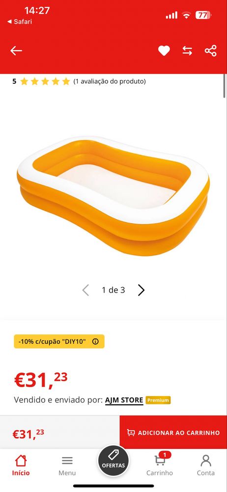 Piscina Intex + kit tratamento