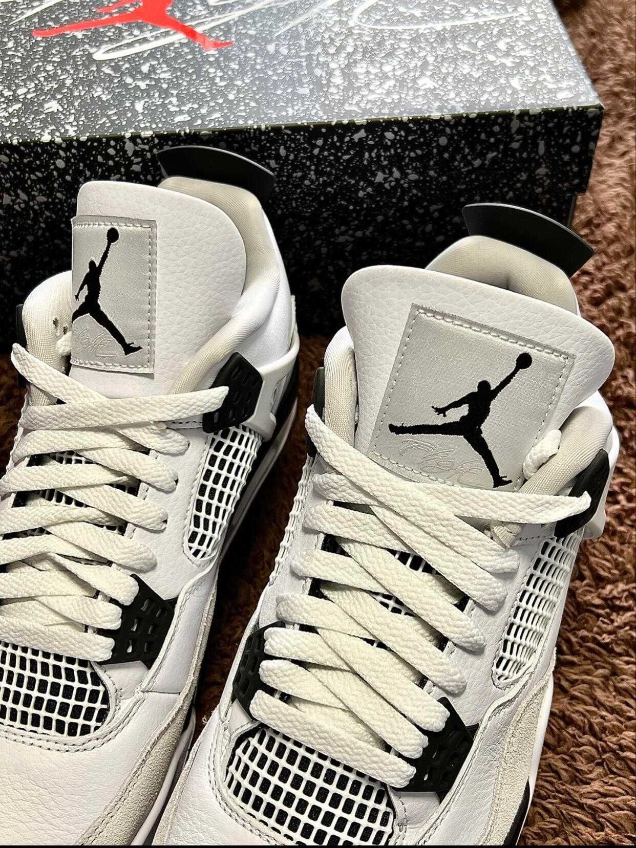 Nowe*Nike_Męskie_Jordan4_Biały*UnuseTrampki.41