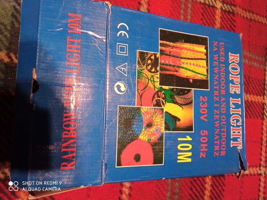 Wąż świetlny, kolorowy, lampki led choinkowe na zewnątrz 10 m.