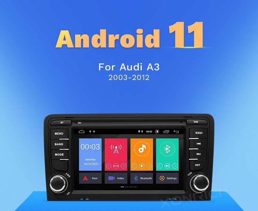 NOVO - Rádio ANDROID 11 para AUDI A3/TT - 8P 8J - 4GB RAM