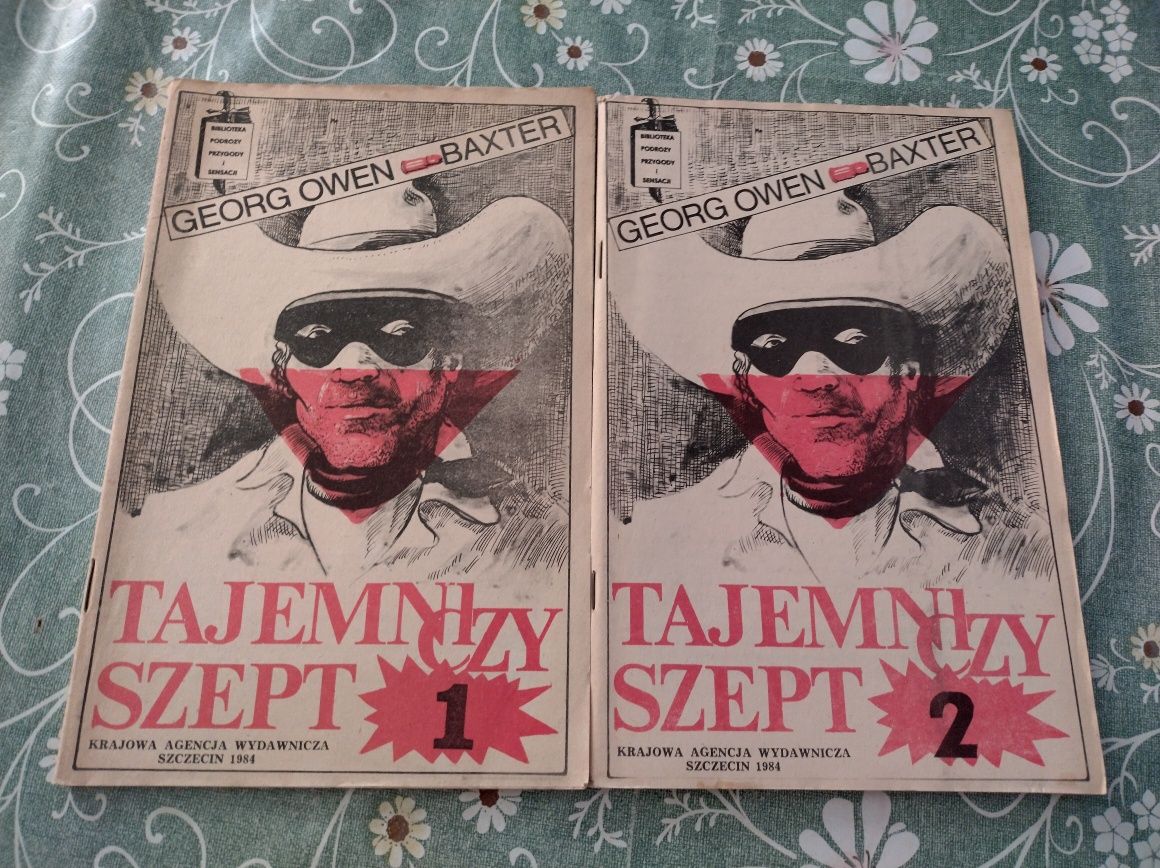 Książki cz.1,2. ,Tajemniczy szept".  Autor: Georg Owen Baxter.