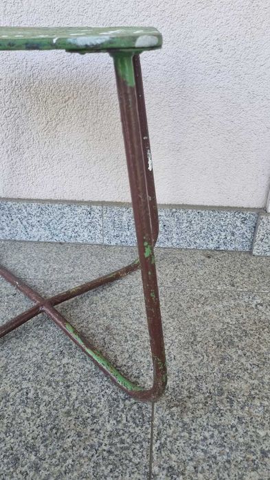 Taboret warsztatowy fikoł Loft Design PRL Lata 60 70