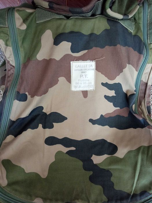 Colete táctico porta placas S3 militar Exército Francês S/M airsoft