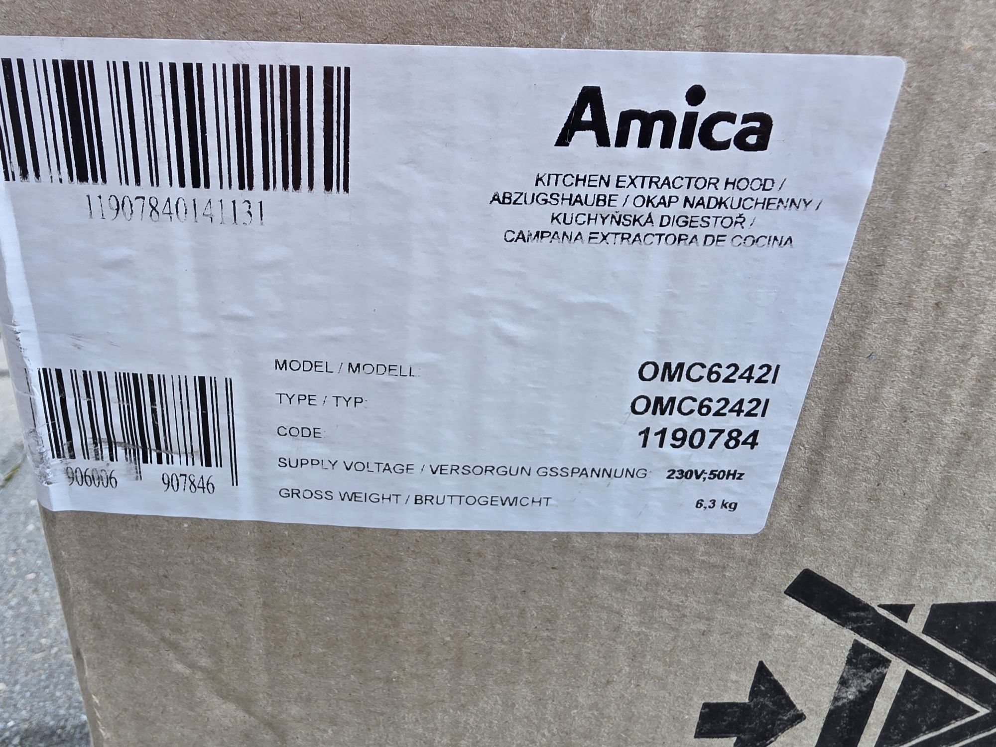 Okap Pochłaniacz Amica OMC6242I Inox