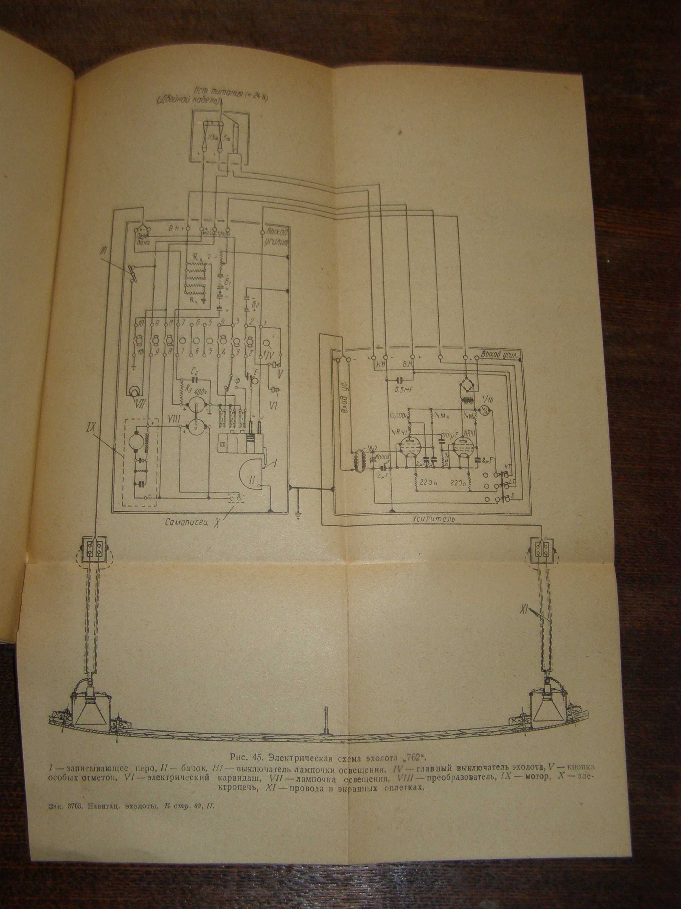 Навигационные эхолоты И.И.Фёдоров 1948г чертежи и схемы построения
