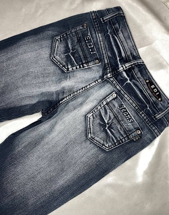 Вінтажні скіні джинси edi jeans на низькій посадці skinny jeans
