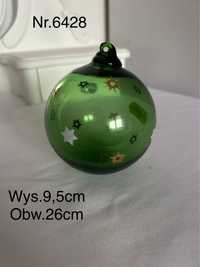 Szklana bombka, zielona kula nr.6428
