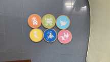 Bolachas para chão de equilíbrio