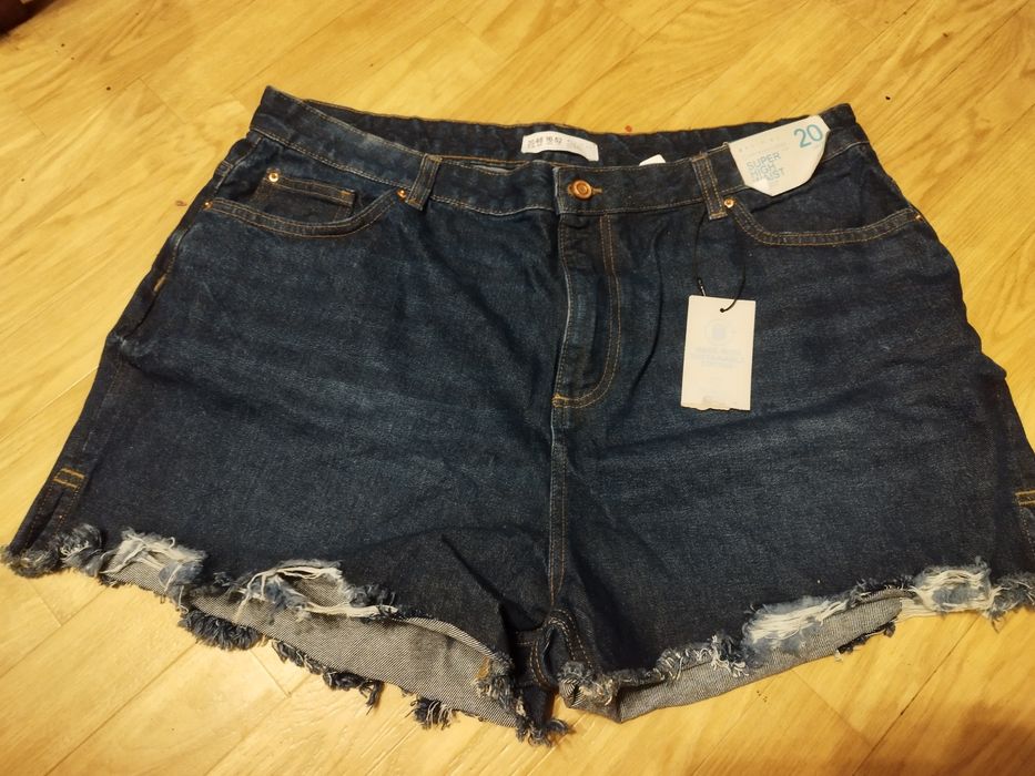 Krótkie spodenki szorty dżinsowe high waist Primark 20 48