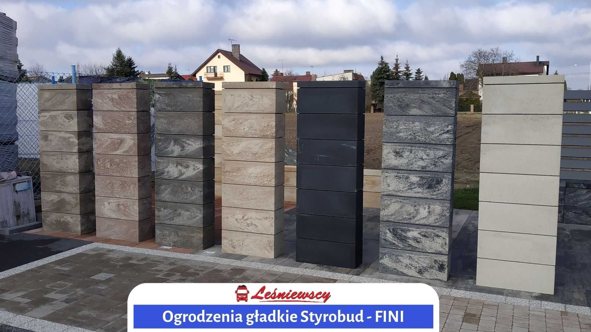 Betonowe ogrodzenie gładkie (modułowe)FINI-Styrobud nowoczesne OD RĘKI