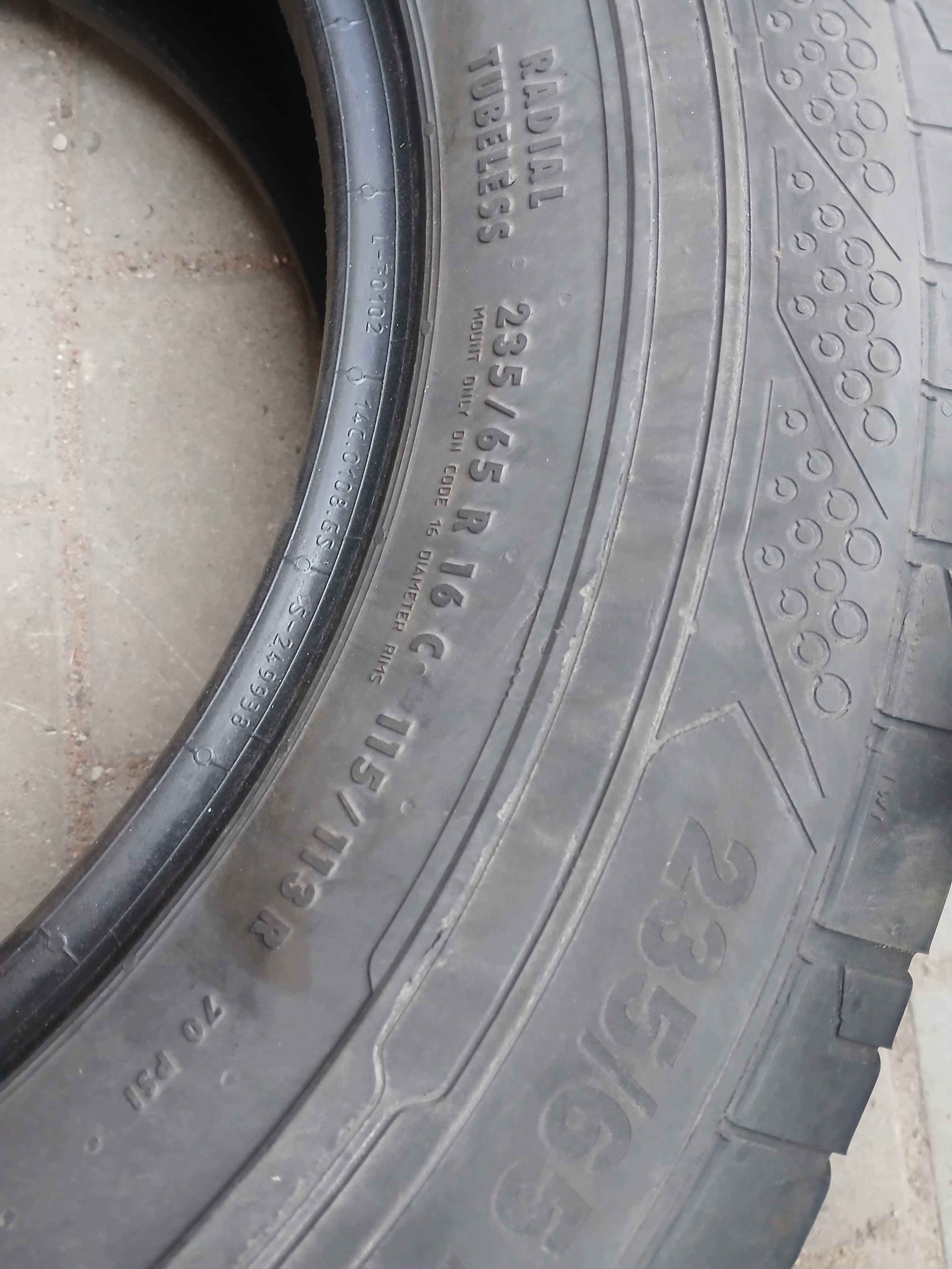 2x używane opony letnie 235/65 R16C Continental 2022r Gwarancja Montaż