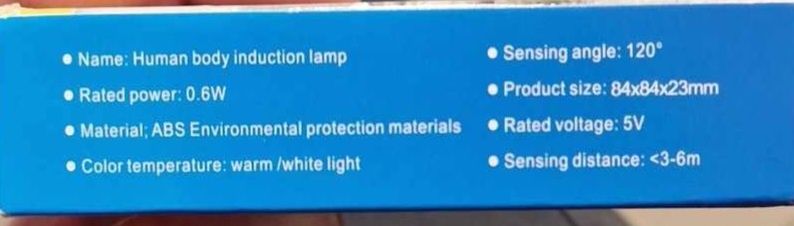 Lampka nocna LED 5V Mini 6LED