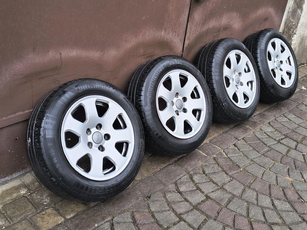 Koła audi A4 A3 5x112 r15 opony Continental 185/65/15 koła vag