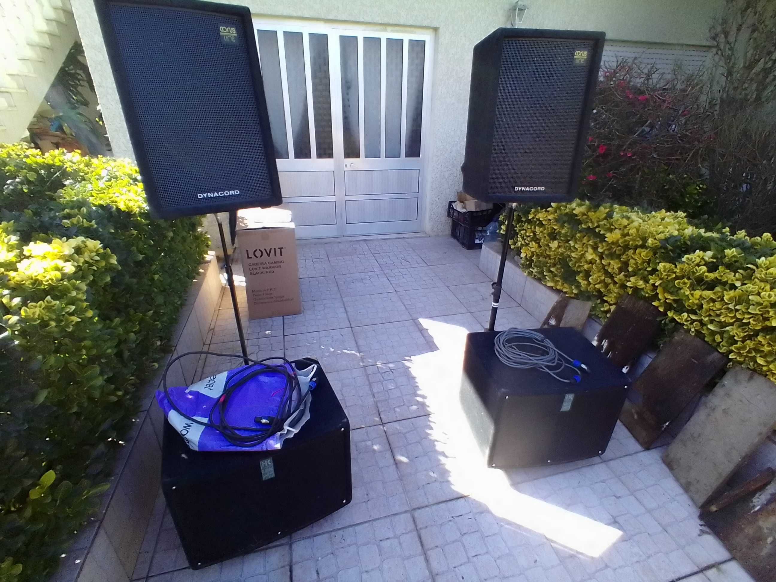 PA Dynacord, HK, whorfdale completo 2 graves 2 topos mesa amplificada