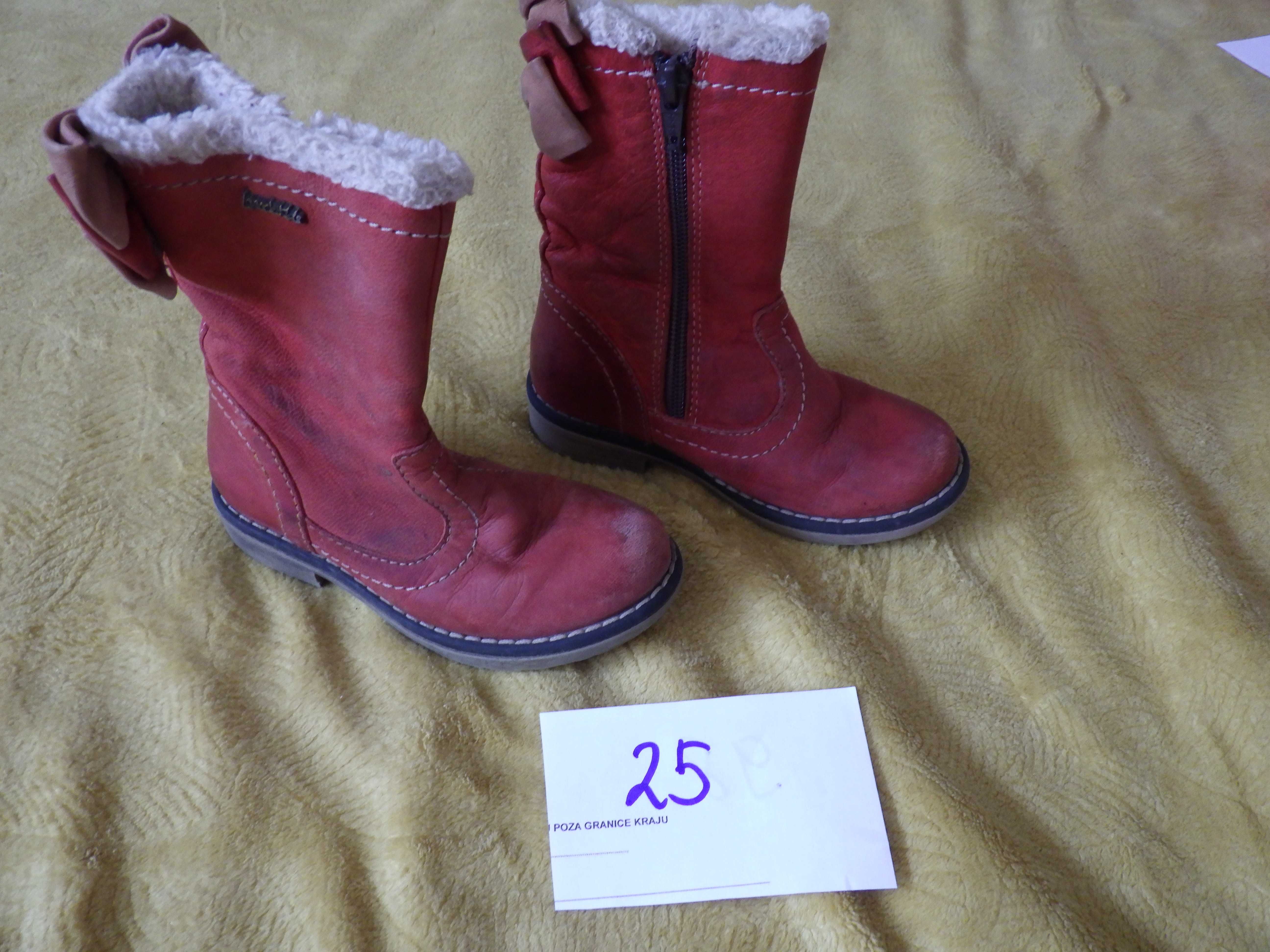 Buty zimowe dziewczynka rozmiar 25