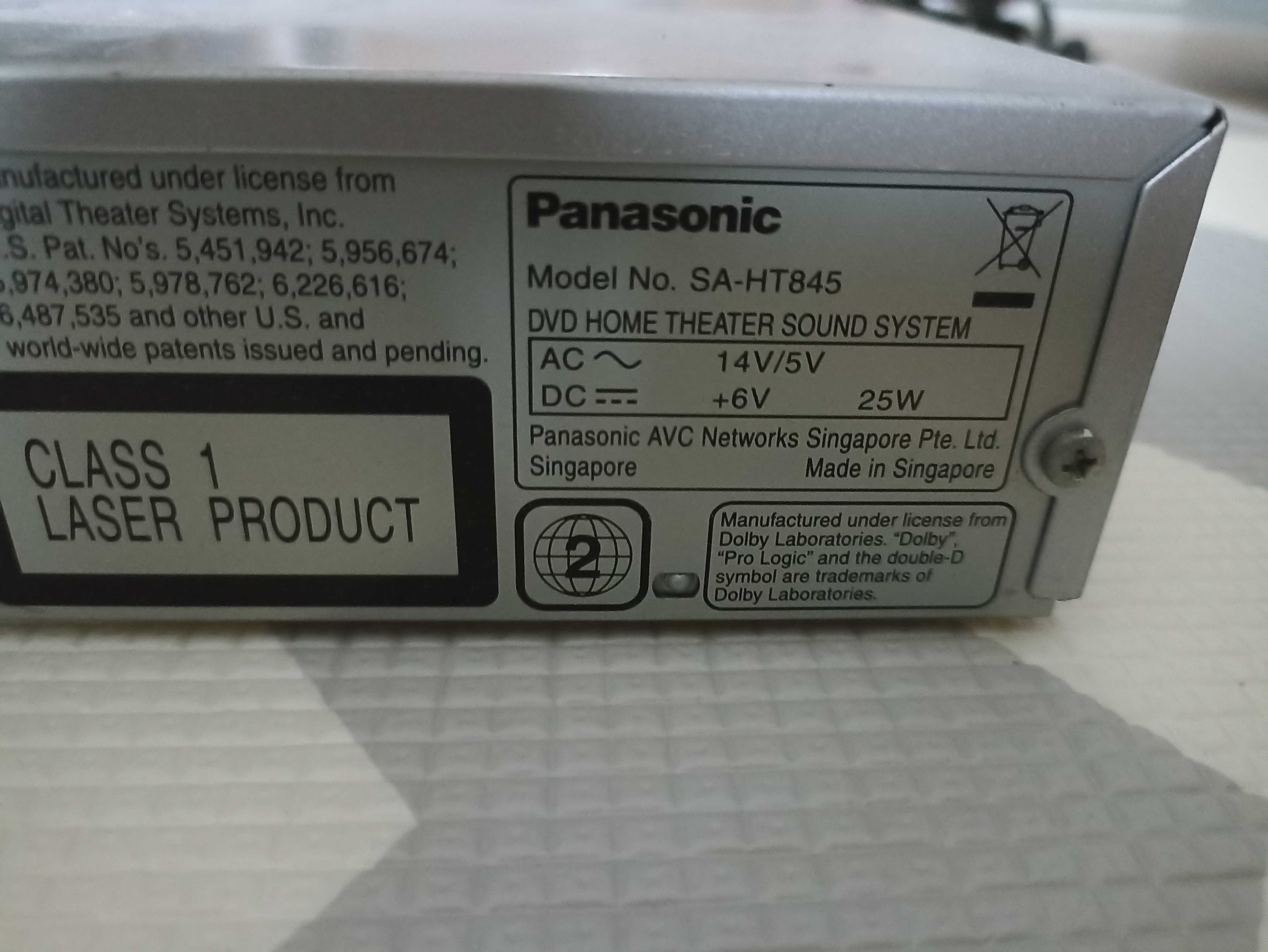 Zestaw kina domowego Panasonic SA - HT 845 stan dobry