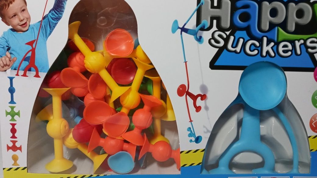 Przyssawki, klocki silikonowe, Happy Suckers 29 elementów,nowe