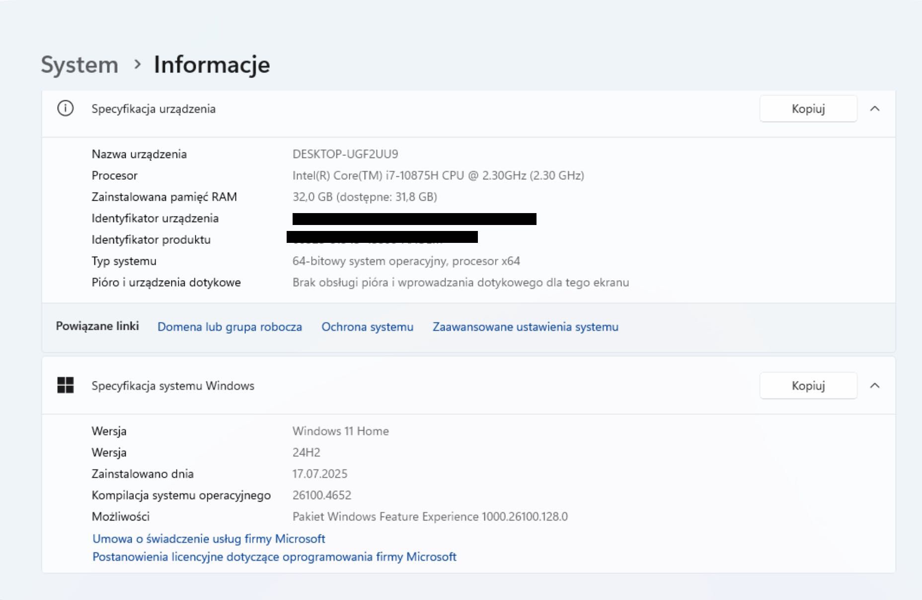 Dell XPS 15 9500 i7 / 32GB / 1TB SSD / GTX 1650 Ti / Stan bdb