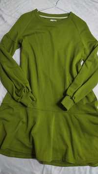 Плаття зелене трикотажне M-L