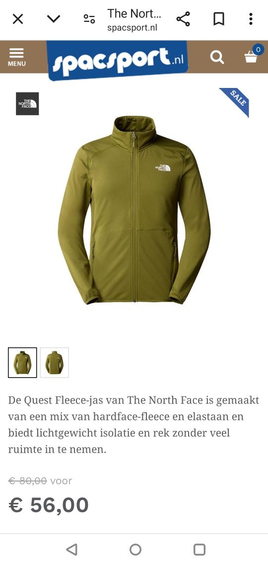 Кофта The North Face Fleece Jacket Size M Original