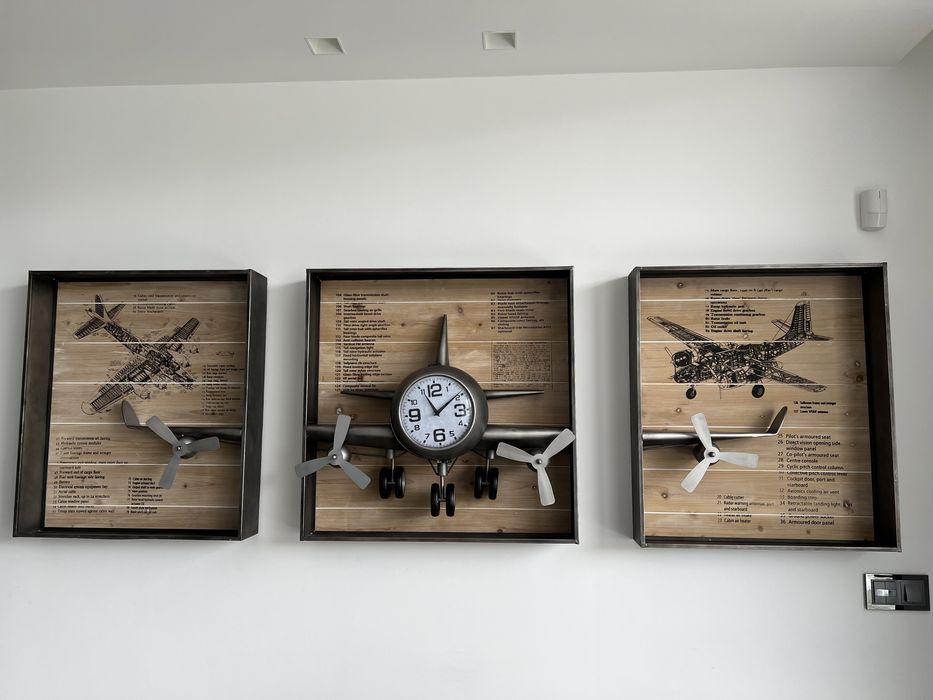 Conj. quadros decorativos de aviao