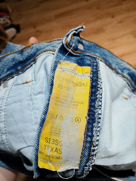 Niebieskie Męskie Spodnie Jeansowe Dżinsowe Wrangler Texas