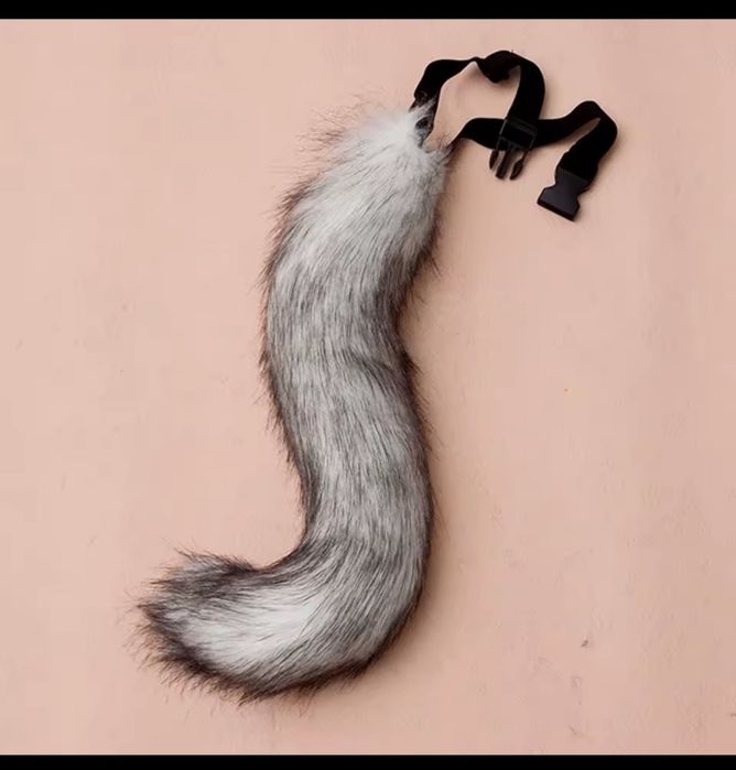 Маскарадний костюм котика сірий вовк квадробер маска лапи хвіст