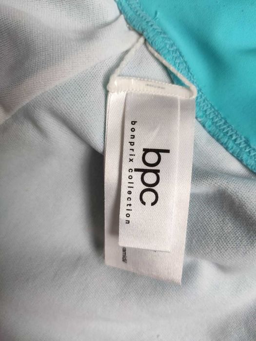 Piękne turkusowe bikini bustier, 2 części, używane, r. 42, Bonprix