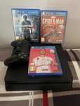 ps4 slim + 3 gry i pad