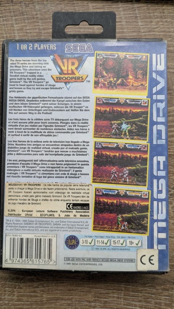 Jogo VR Troopers -Sega Mega drive