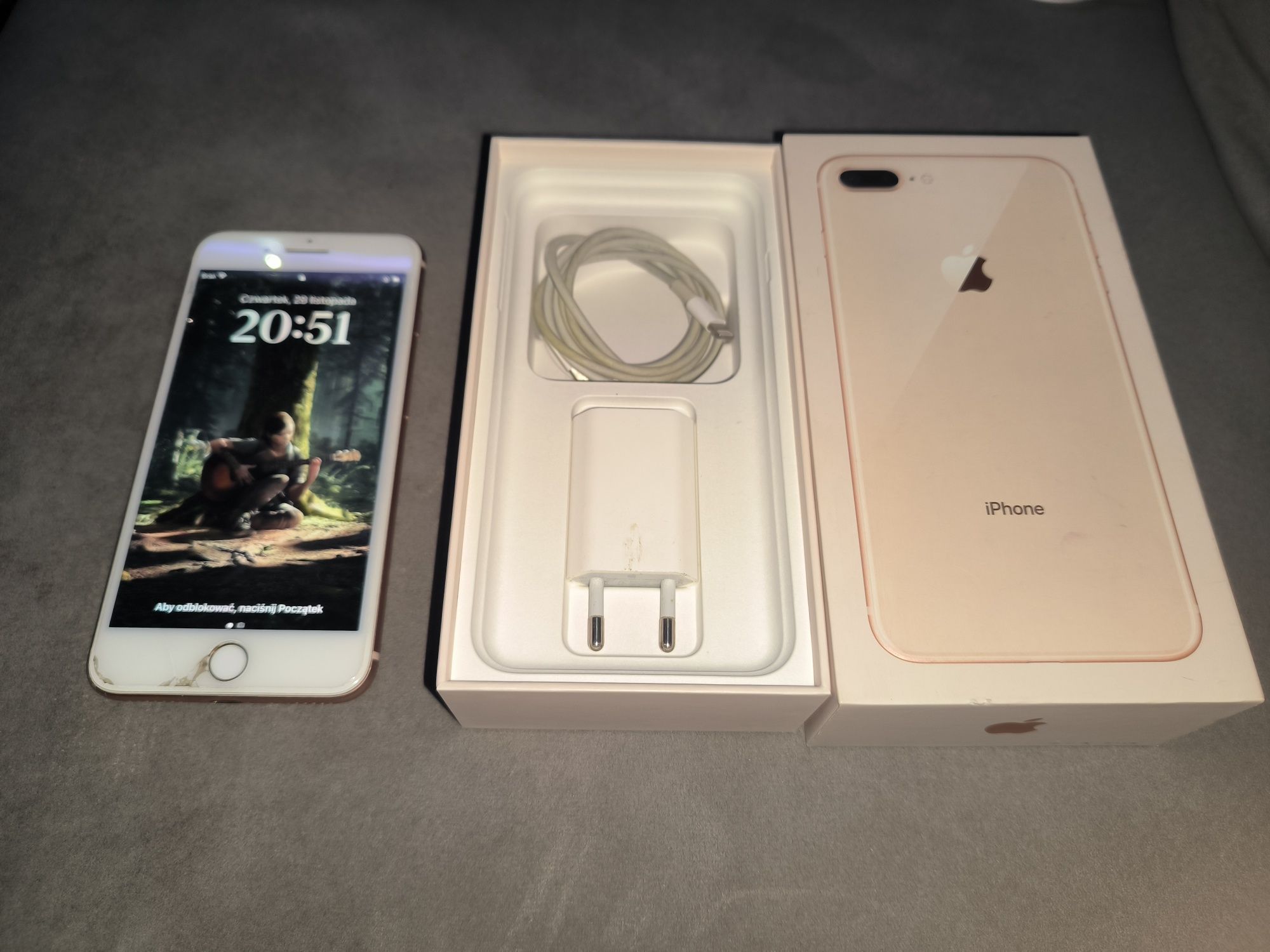 iPhone 8plus gold  128gb