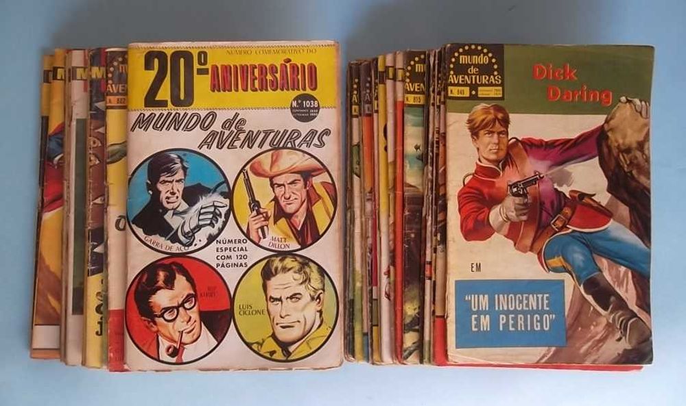 Lote 28 revistas do MUNDO de AVENTURAS da 4ª fase, ver fotos.