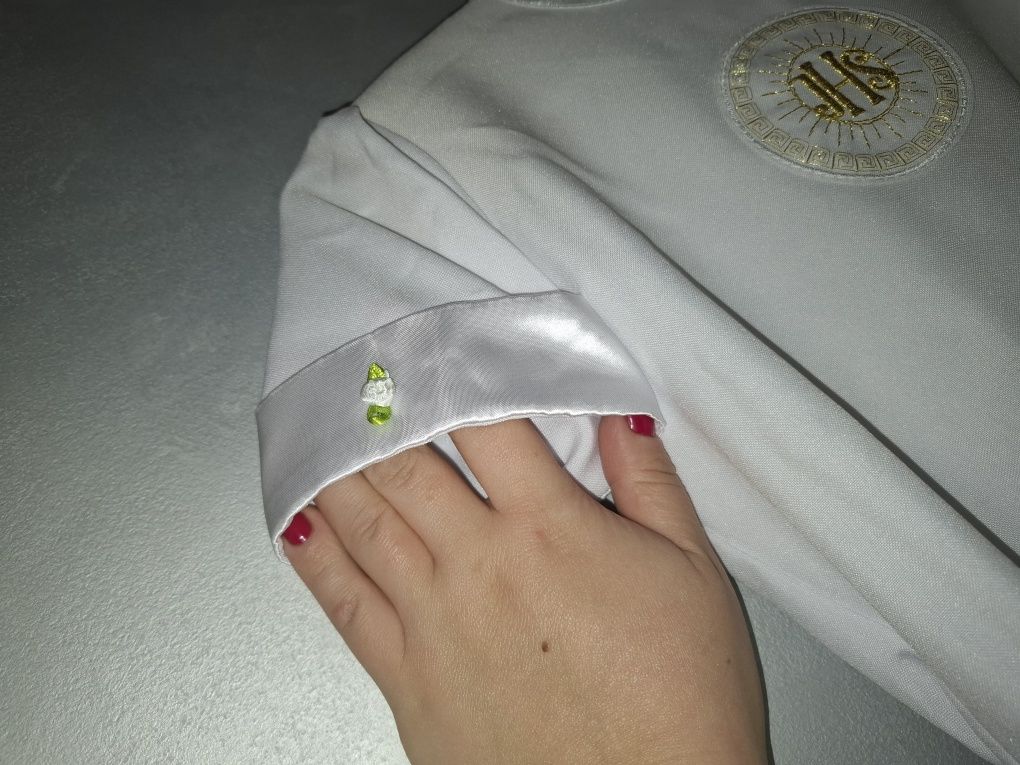 Alba dla dziewczynki śnieżnobiała sukienka pierwszokomunijna stan idea