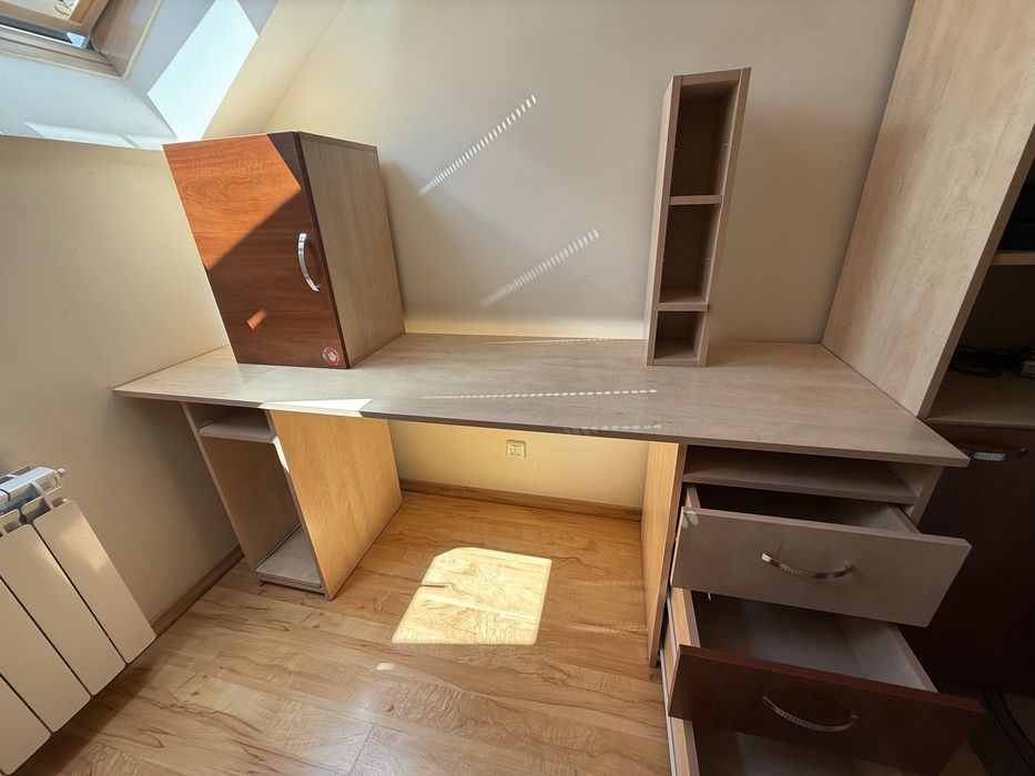 Biurko z szufladami szafkami szerokie duże dlugie 190 cm szerokość