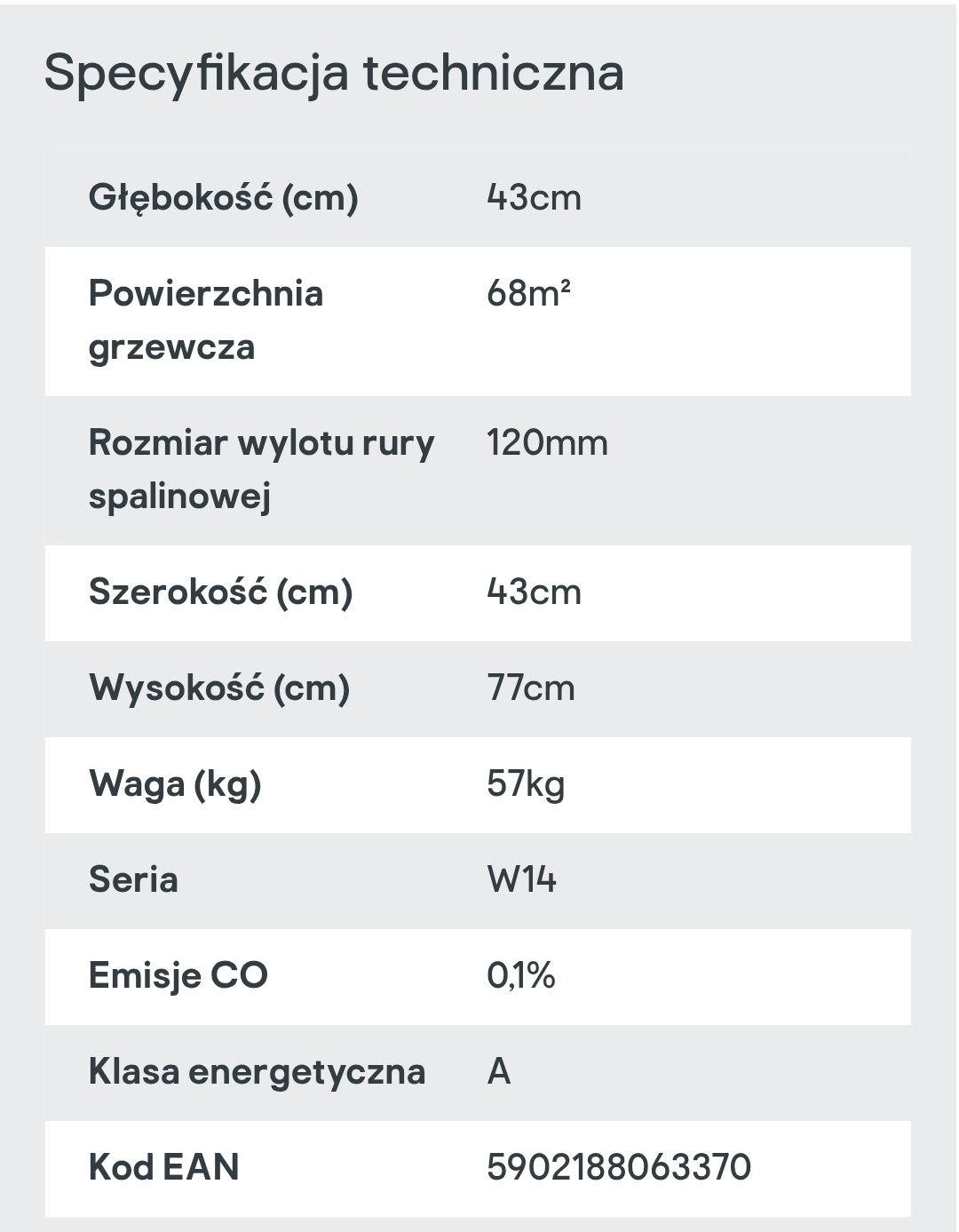 Piec kominkowy kominek z szybą koza stalowy 6.8kW wolnostojący