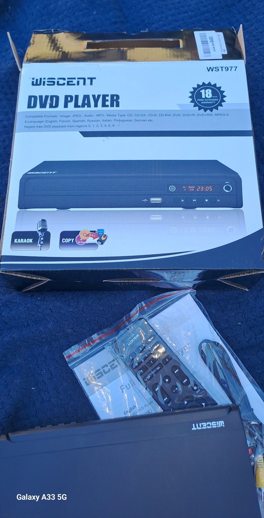 Odtwarzacz dvd wst977